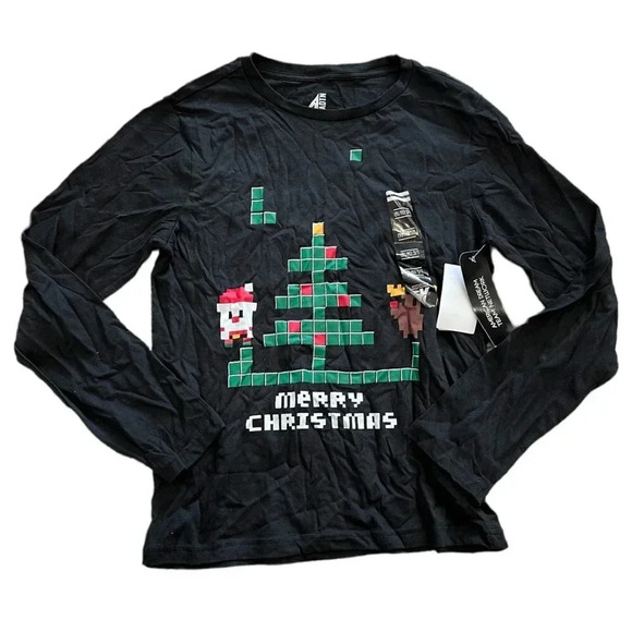 American Dream Team Network Black Christmas Tee 14-16 - Picture 1 of 2